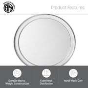 TP Series 18-Gauge Aluminum Standard Weight Wide Rim Pizza Pan by American Metalcraft – 6-Inch, 6.0 inches, Aluminum, Silver, Model TP6