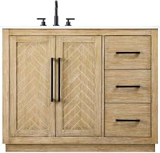 Elegant Kitchen and Bath 42" Single Bathroom Vanity in Linen Oak