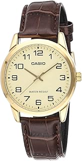 Casio Men's Mtp-v001gl-9b Quartz Watch with Genuine Leather