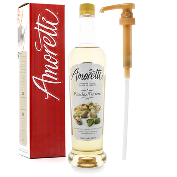 Premium Pistachio Syrup by Amoretti – 750 mL, Model 719416120430
