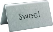 Service Ideas 1C-BF-Sweet-MOD Laser Cut Table Tent Sign, Sweet, 3" Length x 1.5" Width x 1.5" Height, Stainless Steel, Brushed Finish