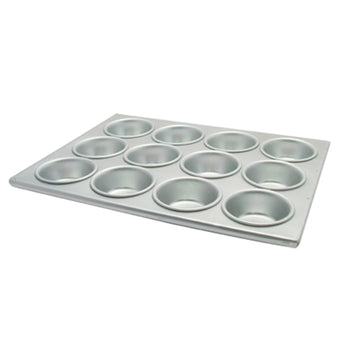 12-Cup Non-stick Muffin and Cupcake Pan by Winco – 12-Cup, 12.0 cups, Aluminum, Silver, Model AMF-12