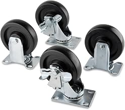 Vollrath ServeWell 4 inch Caster Set - Set Includes Swivel Wheel, Two with Brakes - 1 each.