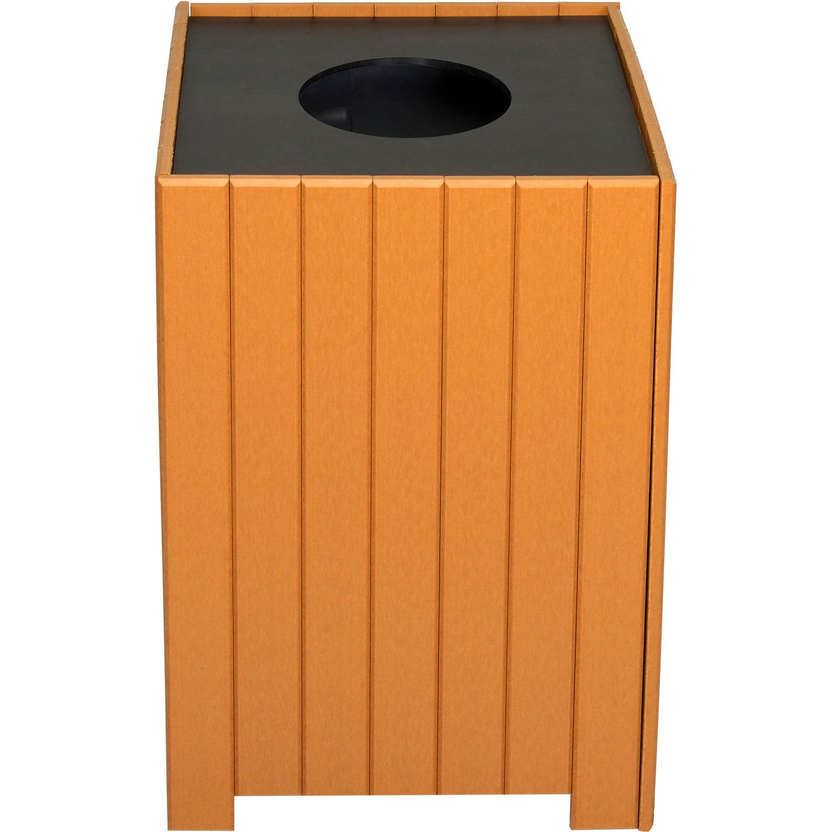 Square Recycled Plastic Receptacle W/Liner by Global Industrial – 32.0 gallons, Recycled Plastic, Cedar, Model 641322CD
