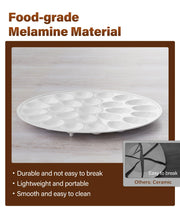 PAHTTO Deviled Egg Tray, 24 Slots Each, Melamine Set of 2, White