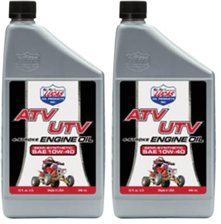 10720 Semi-Synthetic SAE 10W-40 ATV Engine Oil - 1 Quart (Pack of 2) by Lucas Oil – 32 Fl Oz (Pack of 2), Blend, Multi, Pack of 2, Model LUC10720