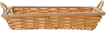 HUBERT Storage Basket, Rectangular, Natural Color - 14"L x 10"W x 2 1/2"D