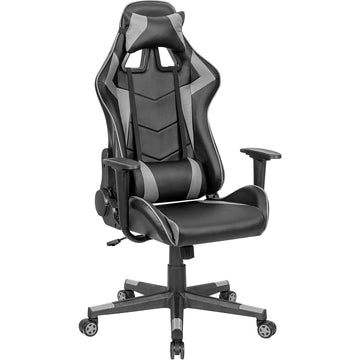 High Back Gaming Chair by Global Industrial – Leather, Grey, Model HX-81689H-7