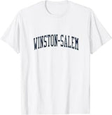 Winston-Salem NC Vintage Athletic Sports JSN2 Navy Print T-Shirt