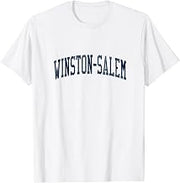 Winston-Salem NC Vintage Athletic Sports JSN2 Navy Print T-Shirt
