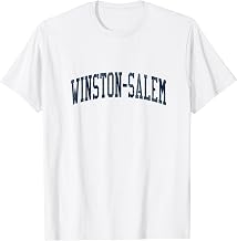 Winston-Salem NC Vintage Athletic Sports JSN2 Navy Print T-Shirt