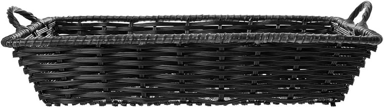 HUBERT Black Storage Basket with Handles - 20"L x 13 1/2"W x 4"H