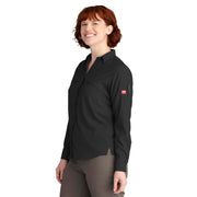 Women's Cooling Long Sleeve Work Shirt by Red Kap – Polyester, Black, Model TSW3BK RG 3XL
