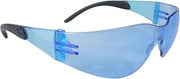 Radians MRR1B0ID Mirage RT Sleek and Lightweight Design Safety Glasses with Rubber Tipped Temples, Light Blue Lenses, One Size