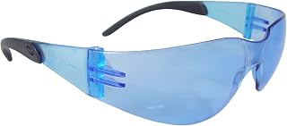 Radians MRR1B0ID Mirage RT Sleek and Lightweight Design Safety Glasses with Rubber Tipped Temples, Light Blue Lenses, One Size