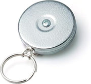 KEY-BAK Original Retractable Key Holder with a Front, Steel Belt Clip, and a Split Ring