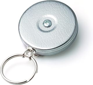 KEY-BAK Original Retractable Key Holder with a Front, Steel Belt Clip, and a Split Ring