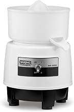 Compact Electric Citrus Juicer with 120 Oranges per Hour Capacity by Waring – 34 Ounce, 1.0 quarts, Plastic, White, Model BJ120C*