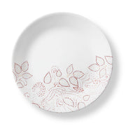 Leaf Stitch 12-Piece Dinnerware Set Service for 4 red by Corelle – Glass, White, Pack of 12, Model 3705