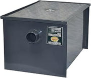 BK Resources BK-GT-20 Carbon Steel 20 Lbs. Capacity & 10 GPM Rate Flow Grease Trap with Removable Baffles & T-Vent PDI Certified