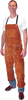 Tillman 3849 24" W x 49" L Leather Split Leg Bib Apron