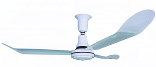 Manufacturing Premium Indoor/Outdoor UL507 Ceiling Fan by J&D – 60"L x 60"W x 21"H, Metal, White, Model CF60A