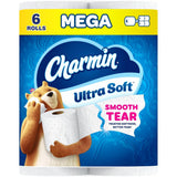 Ultra Soft Toilet Paper by Charmin – 6 Rolls (208 Sheets), Paper, White, Pack of 6, Model P_777