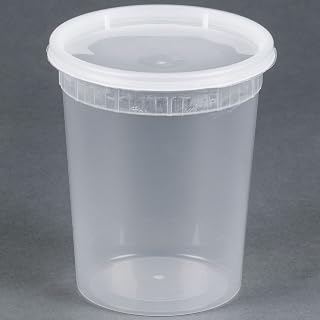 Kari-Out TD40032 32 oz. Microwavable Translucent Plastic Deli Container with Lid - 240 / Case