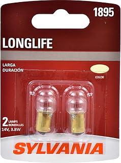 SYLVANIA 1895 Long Life Miniature - Bulb, Ideal for Interior Lighting – Radio Display, Courtesy, Ash Tray and More. (Contains 2 Bulbs)