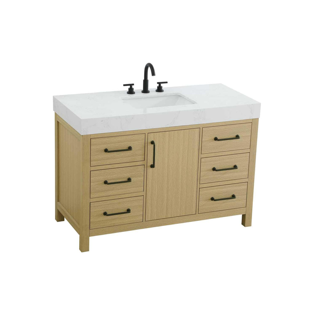 Elegant Kitchen and Bath 48" Single Bathroom Vanity in Honey Brown by Elegant Lighting – unspecified, Wood, Honey Brown, Model VF60648MHB