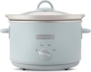 Crock-Pot Design Series 4.5-Quart Manual Slow Cooker, Serves 5+ People, Great for Chili, Soup, Stews, & More, Removable Stoneware is Oven & Dishwasher-Safe, Macaroon Blue