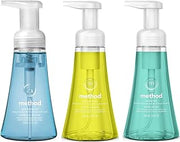 Method Foaming Hand Soap Trio, Moisturizing Hand Wash and Plant-Based Hand Cleanser, Sea Minerals, Lemon Mint, Waterfall, 10 Fluid Ounce (Variety Pack)