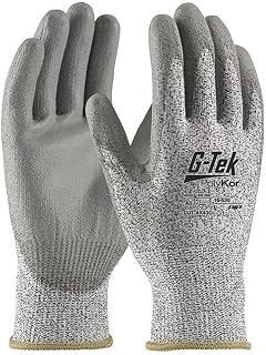 16-530/XXL G-Tek Salt and Pepper Grip Gloves with HPPE Fiber, XXL Size, Polyurethane (Pack of 12)