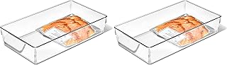 OXO Good Grips Fridge Organization Bin 8 in x 14 in - for Cheese, Meat, Fish and More (Pack of 2)