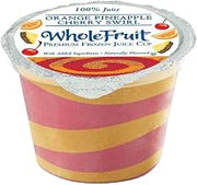 Whole Fruit Orange Pineapple and Cherry Swirl Premium Juice Cup, 4 Ounce -- 96 per case.