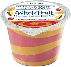 Whole Fruit Orange Pineapple and Cherry Swirl Premium Juice Cup, 4 Ounce -- 96 per case.