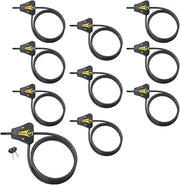 Master Lock Keyed Alike Trail Camera Python Adjustable Cable Locks w/20 Keys, Model# 8419KA-10