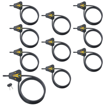 Keyed Alike Trail Camera Python Adjustable Cable Locks w/20 Keys by Master Lock – 10 Pack, Aluminum, Pack of 10, Model 8419KA