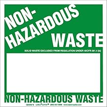 Labelmaster GBWMTS Non-Hazardous Waste Label, Blank 1/2 Open Box, Stock Paper (Pack of 100), 6 x 6 inch