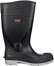 TINGLEY 43151 Pulsar PVC Plain Toe Knee Boot, Gray/Black