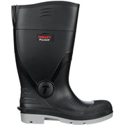 Pulsar PVC Plain Toe Knee Boot by TINGLEY – 5 Women/3 Men, Polyvinyl Chloride, Gray/Black, Model 43151
