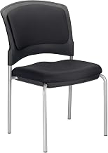 Global Industrial Stacking Chair, Fabric, Black, Armless, Mid Back
