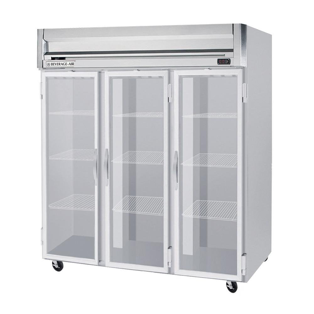 Beverage-Air 3 Section Glass Door Reach-In Freezer 74 cu. Ft. by Beverage Air – Gray, Model HF3-5G