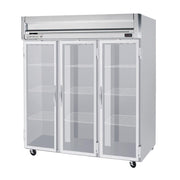 Beverage-Air HFS3-5G 78" Horizon Series Three Section Glass Door Reach-In Freezer 74 cu.ft. Capacity Stainless Steel Front Gray Painted Sides and Stainless Steel by Beverage Air –