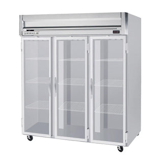 Beverage-Air HFS3-5G 78" Horizon Series Three Section Glass Door Reach-In Freezer 74 cu.ft. Capacity Stainless Steel Front Gray Painted Sides and Stainless Steel by Beverage Air –