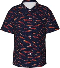 Arctic Krill Print Hawaiian Shirt Funky Casual Button Down Shortsleeve