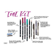 Advanced Lettering Set by Tombow – 1 Count (Pack of 1), Plastic, black, Model LS-AVD