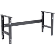 Adjustable Height Workbench C-Channel Leg by Global Industrial – 30"L x 72"W x 3"H, Steel, Black/Maple, Model 183168BK