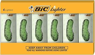 BIC Maxi Pocket Lighter, Special Edition Pickle Collection, 6 Count
