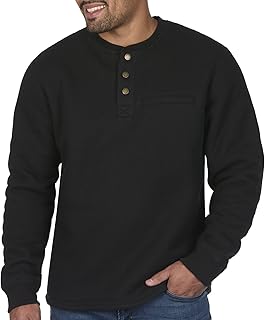 Coleman Long-Sleeve Sherpa Lined Waffle Henley Shirts for Men